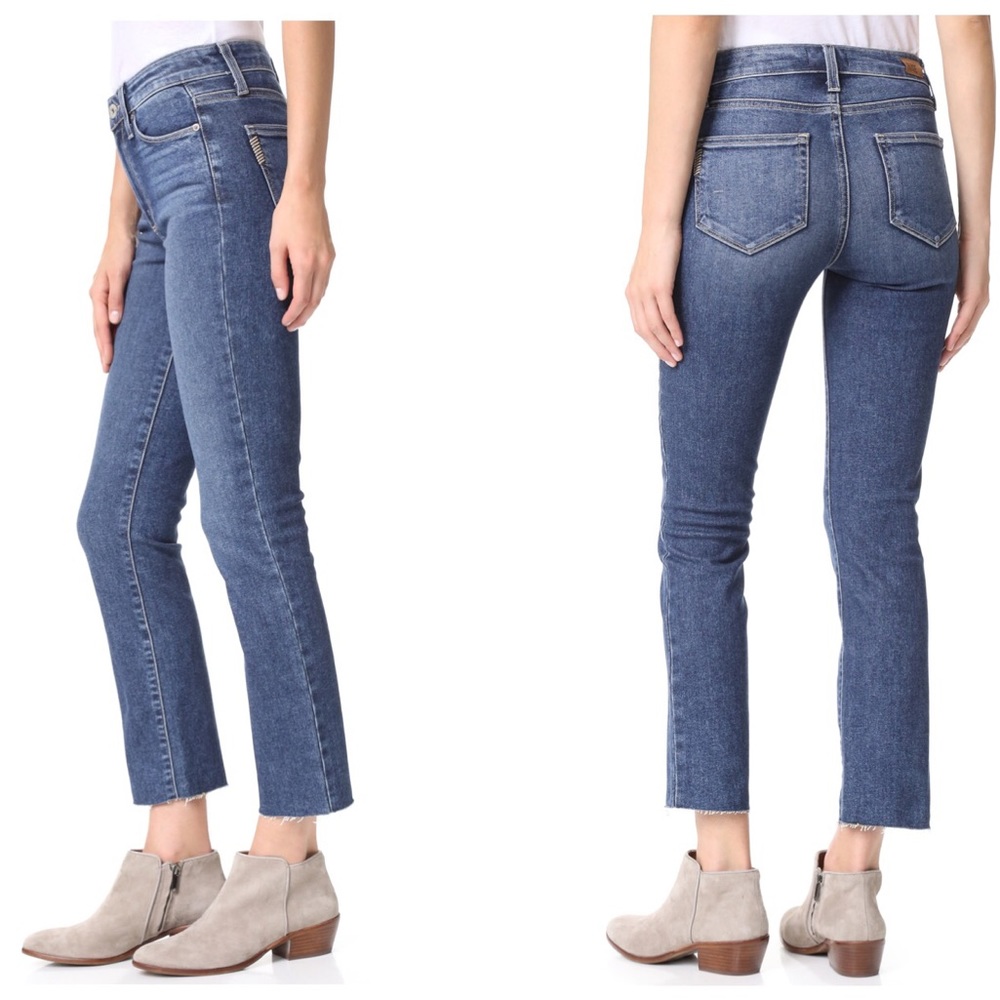 PAIGE Jacqueline Straight Jeans  
Color: Axel